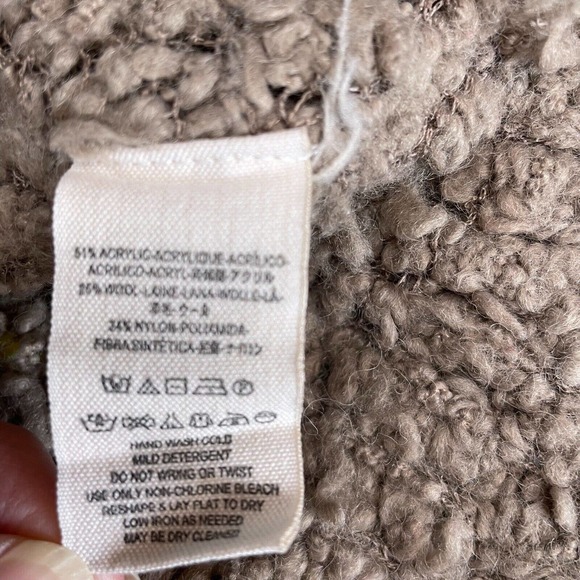 Free People Nubby Boucle Sweater Size Large Brown Long Sleeve Urban Outfitters - Picture 11 of 12